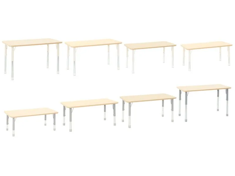 Rectangular table Owlaf with height-adjustable legs in 2 colors Rectangular table Owlaf with height-adjustable legs in 2 colors
